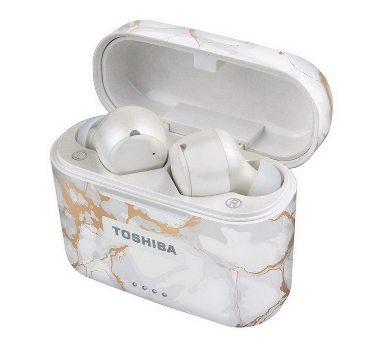 Earbuds Toshiba RZE-BT750E Bluetooth w/Microphone White Marble