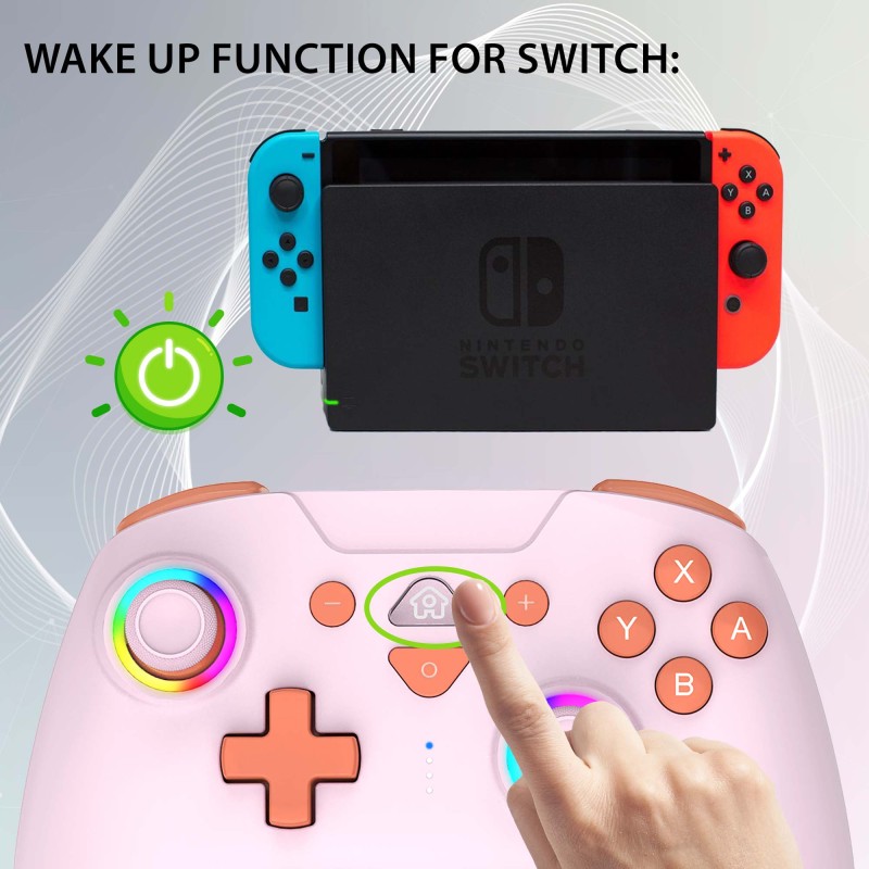 Wireless Controller for Nintendo Switch (1 & 2) - Sweety Pink - Subsonic