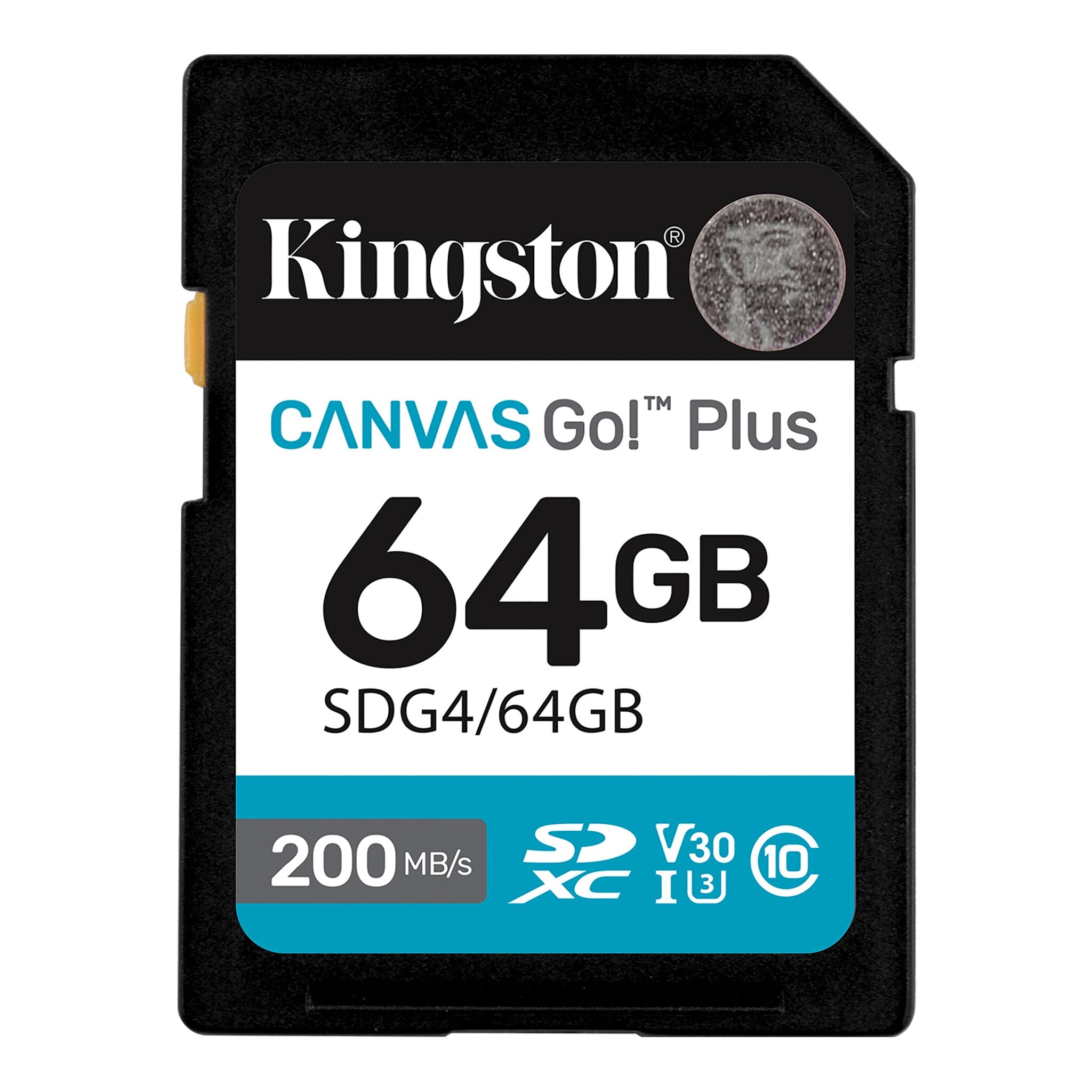 Secure Digital Kingston 64GB SDXC Canvas Go Plus! Up to 200 Read CL10 UHS-I U3 V30