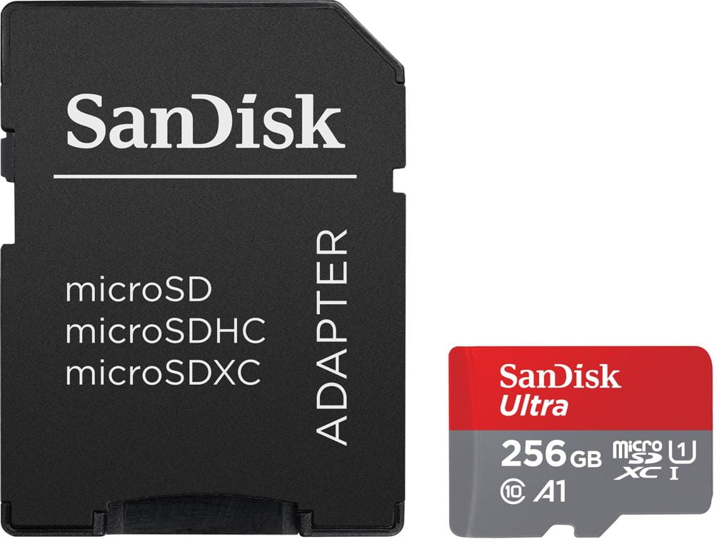 Secure Digital Micro SanDisk 256GB SDXC Ultra 150MB/s UHS-I/U1/Class A1 FullHD w/Adapt.