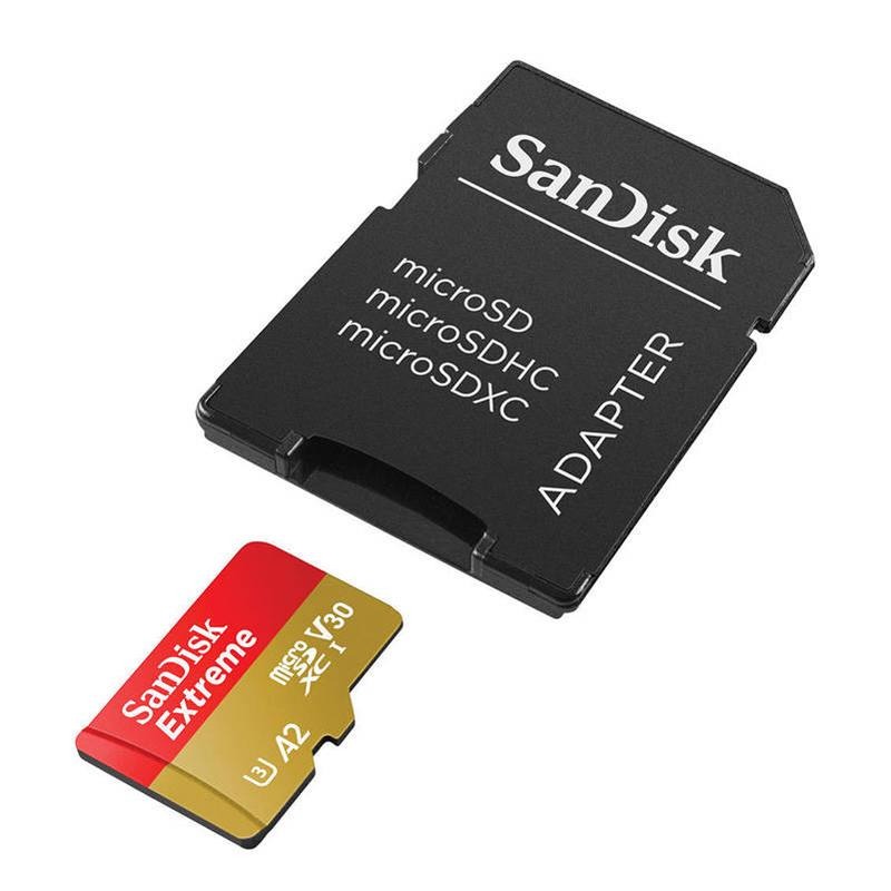 Secure Digital Micro SanDisk 512GB SDXC Extreme 4K 190MB/s UHS-1/U3/V30 w/ Adapter