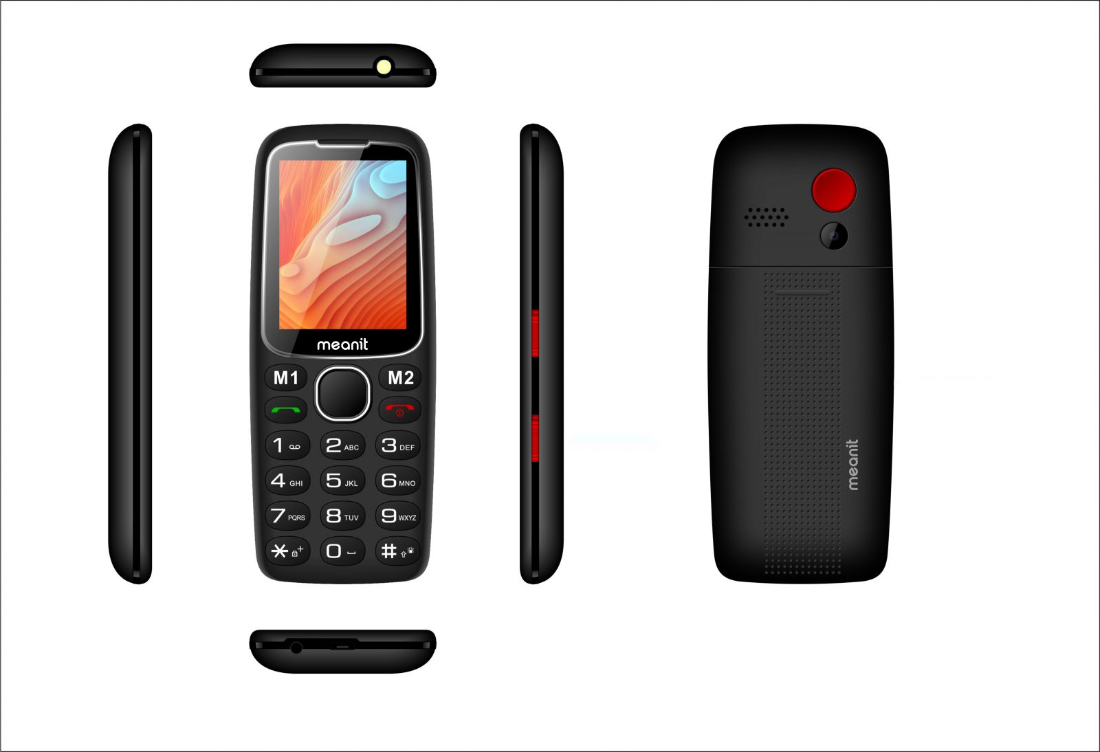 Mobile Phone MeanIT Senior 10 Plus Black