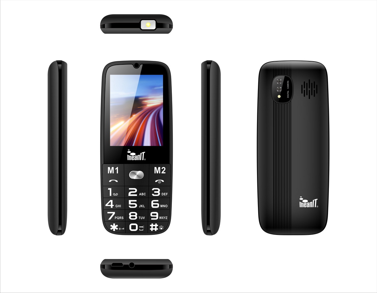 Mobile Phone MeanIT Senior 15 Black