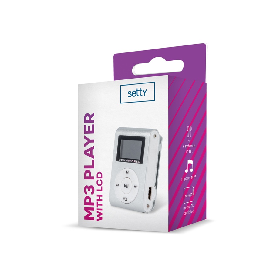 MP3 Player Setty LCD w/Earphones Silver