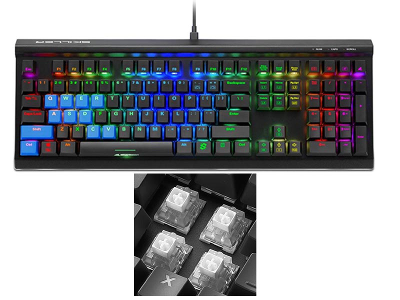 Keyboard Sharkoon SKILLER SGK60 Mechanical Gaming w/RGB - Kailh BOX White Switch
