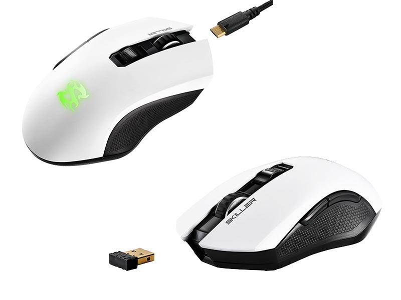Mouse Sharkoon SKILLER SGM3 Wireless Gaming 6000 DPI USB w/RGB White