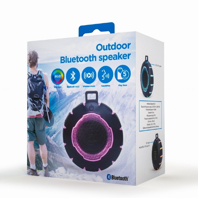 Speaker Gembird Bluetooth SPK-BTOD-01 Outdoor Black