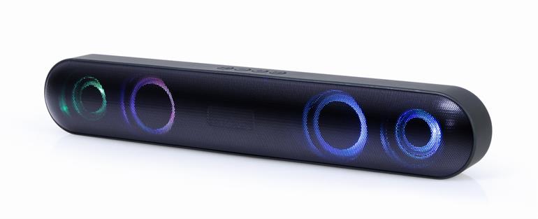 Soundbar Gembird 2.0 Mini Bluetooth Black with Led Lights
