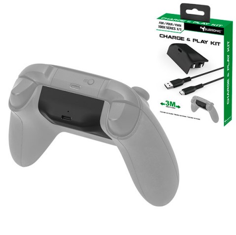 Subsonic Gaming XBOX Play and Charge Kit w/ Battery for Xbox Wireless Controller