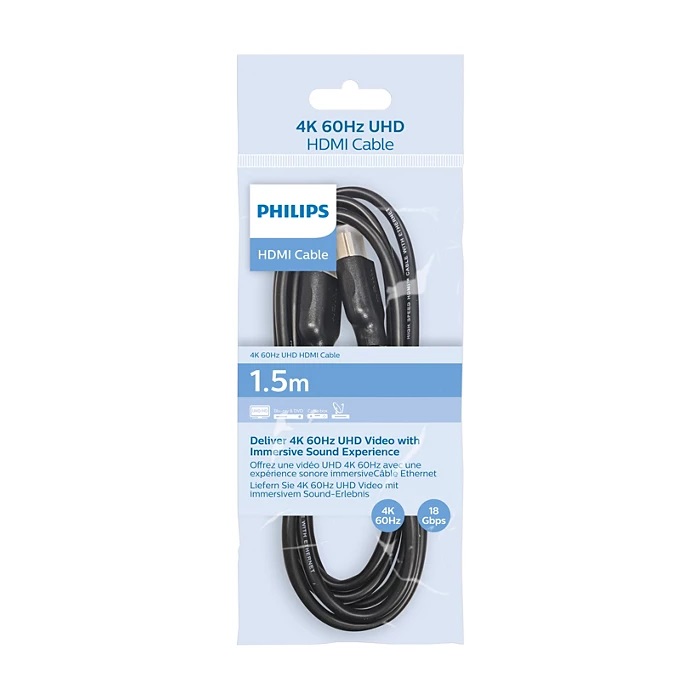 Cable HDMI M/M 1.5m 4K 60Hz Philips