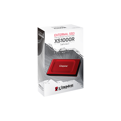 SSD External Kingston XS1000 1TB Type-C 3.2 1000MB/s Red