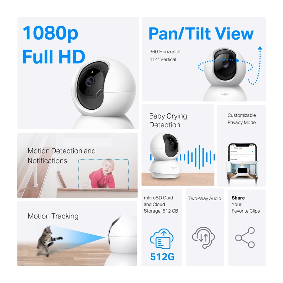 TP-Link Smart Home WiFi Indoor Camera Tapo C200