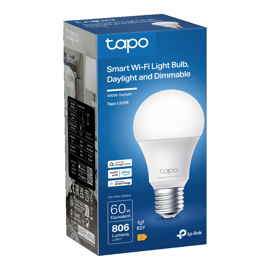TP-Link Smart Home Wi-Fi Light Bulb Tapo L520E Dimmable