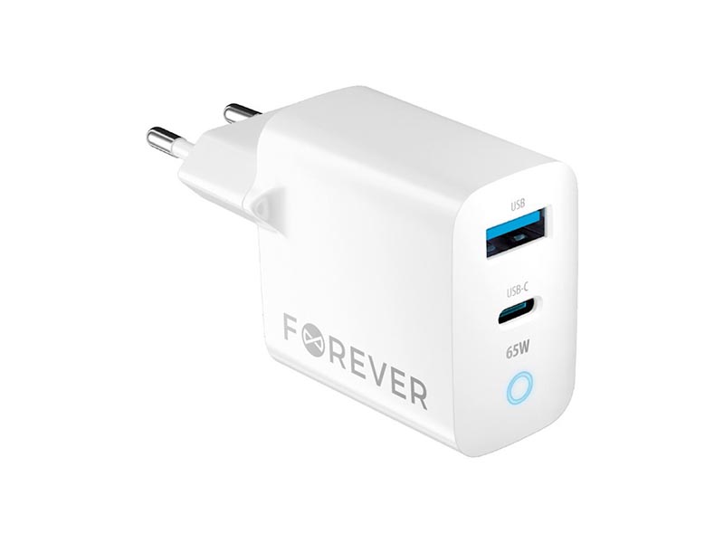 USB Universal Power Charger Forever GaN TC-06-65AC 65W Type-C White