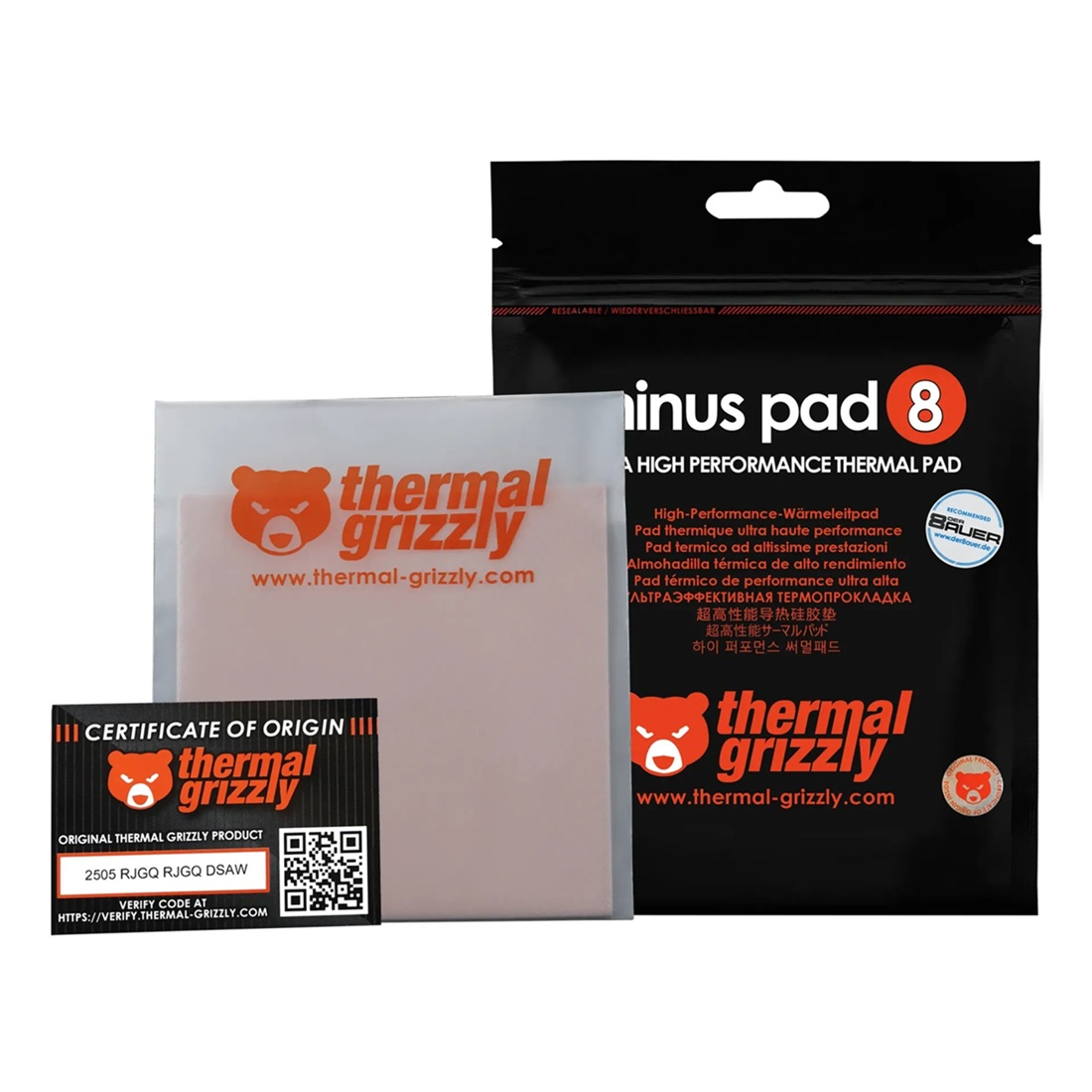 Thermal Pad Minus Pad 8 Thermal Grizzly - 100x100x1.0 mm