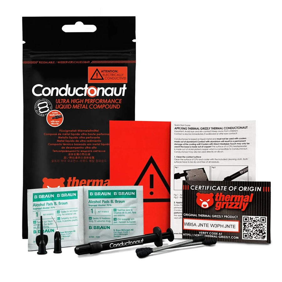 Liquid Metal for Cooler Thermal Grizzly Conductonaut 1g