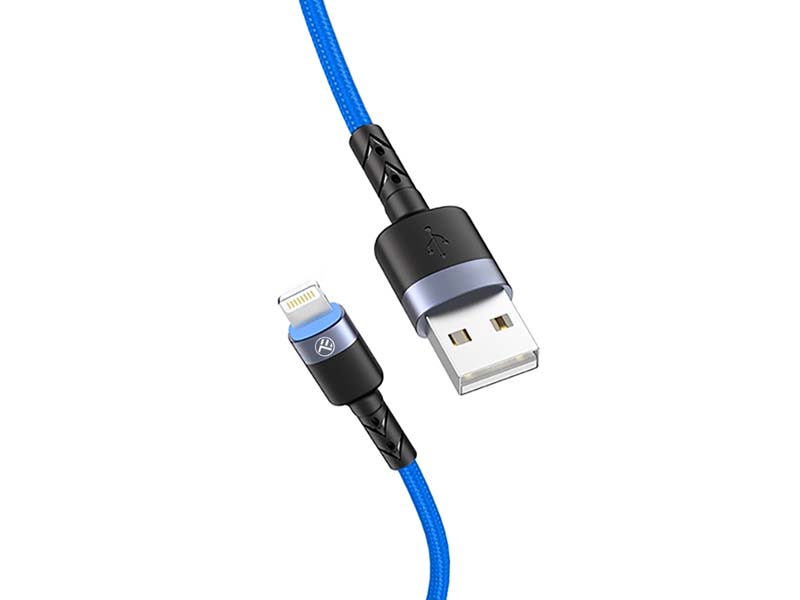 USB Cable for Apple Lightning Tellur 1.2m LED Blue