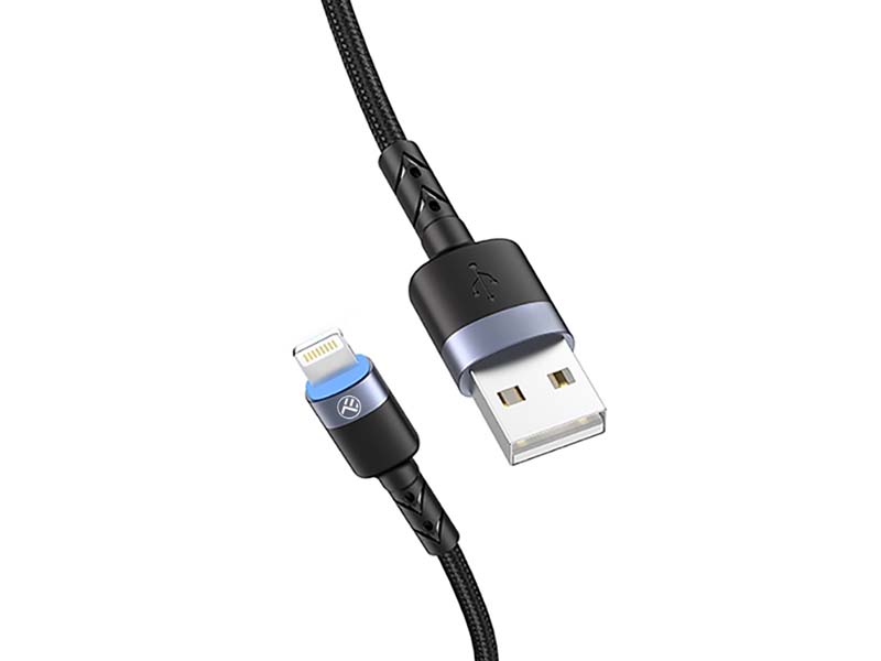 USB Cable for Apple Lightning Tellur 1.2m LED Black