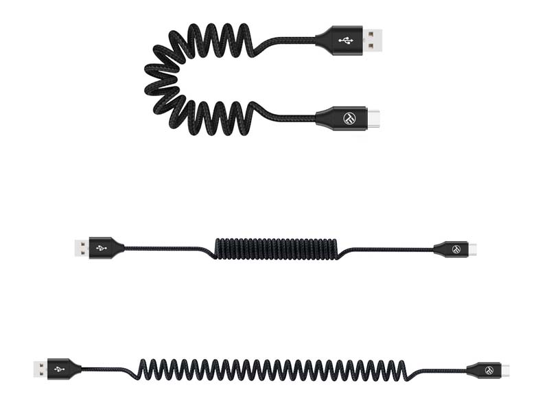USB Cable 2.0 AM to Type-C Tellur 1.8m Extendable 3A Black