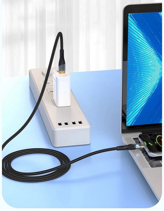 USB Type-C To Type-C Cable PD60 Tellur 1m Transparent