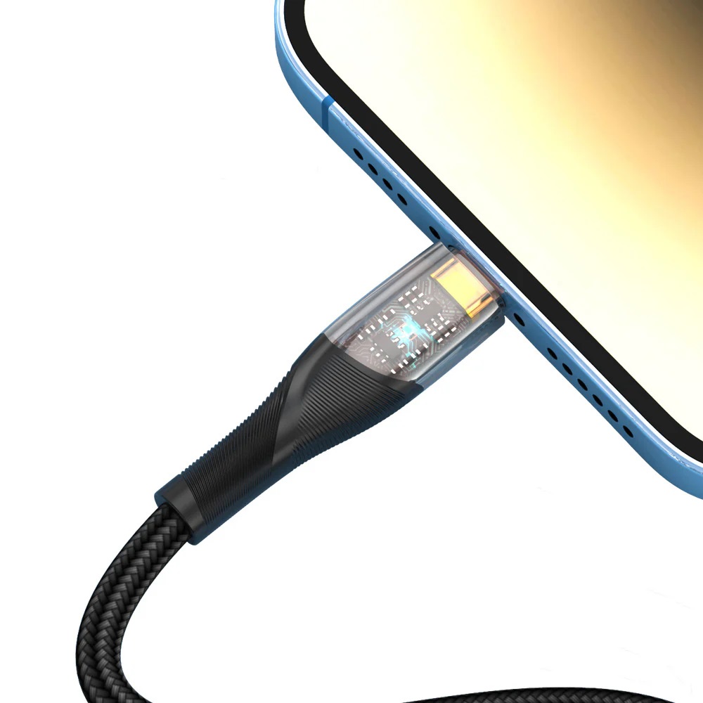 USB Type-C To Type-C Cable PD60 Tellur 1m Transparent