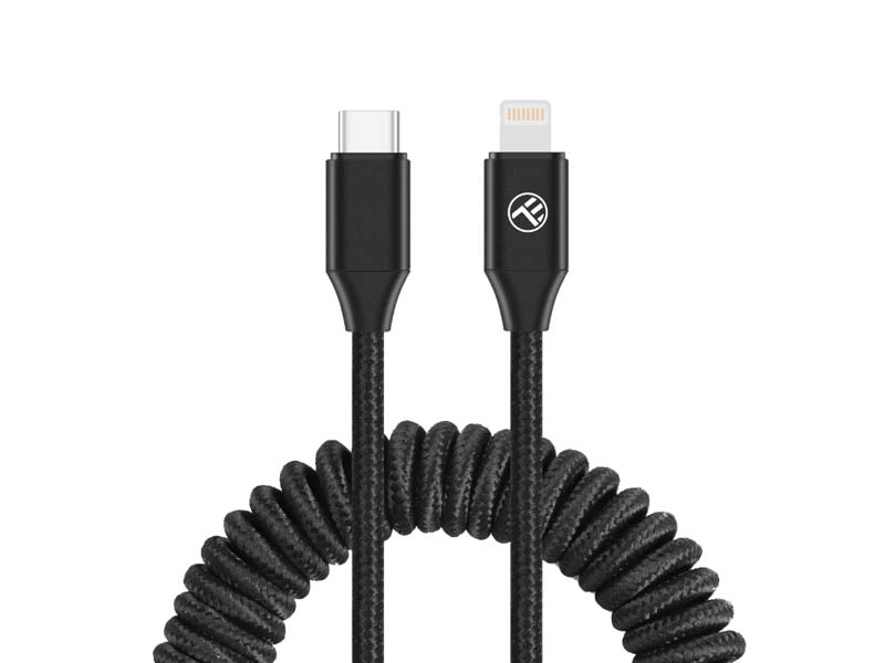 USB Type-C to Lightning Cable for Apple PD27W Tellur 1.8m Extendable Black