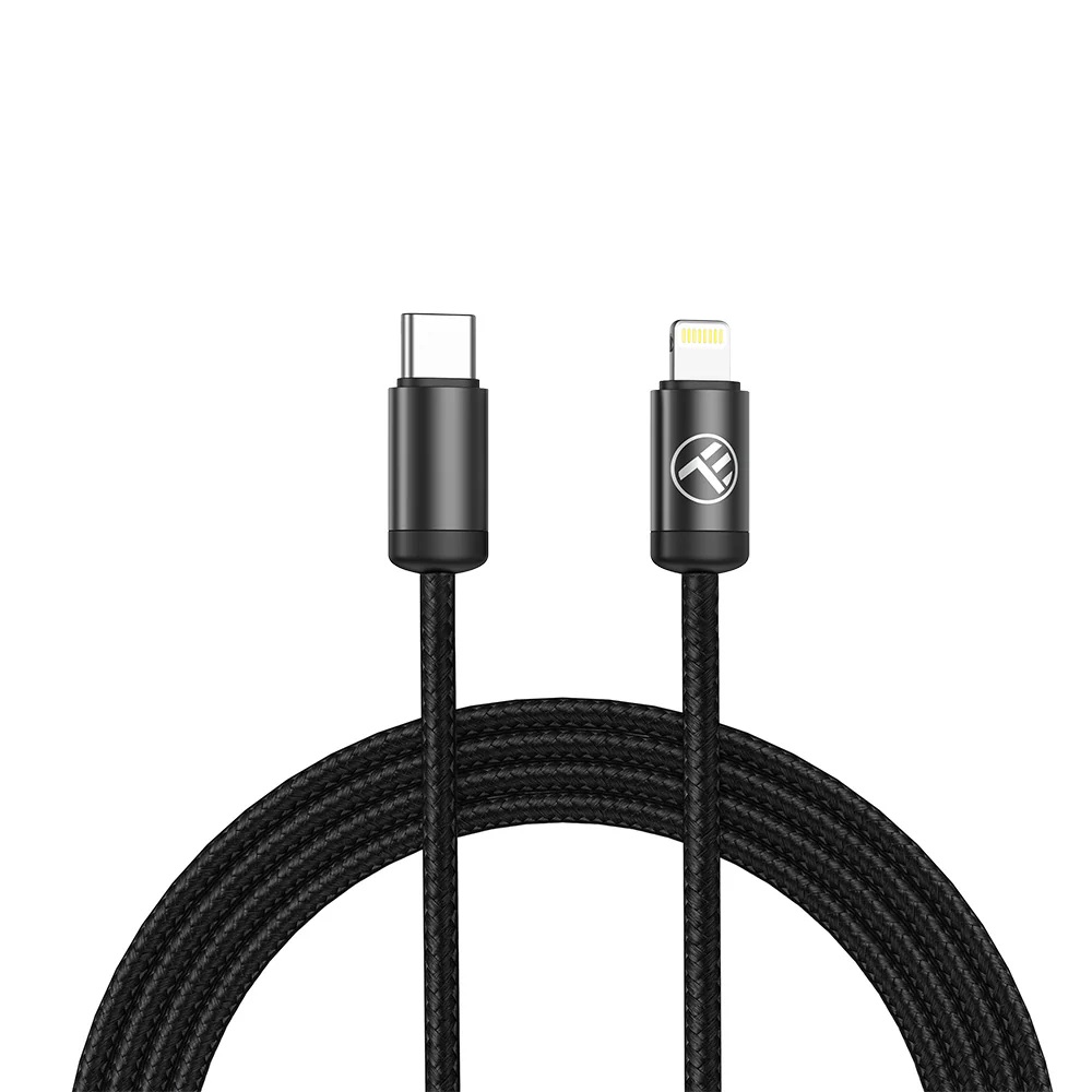 USB Type-C to Lightning Cable for Apple PD24W Tellur 1m Black