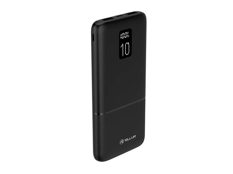 Power Bank Tellur PD102 Boost Pro 10000mAh Dual Type-C QC 3.0 22.5W + PD20W LCD Black