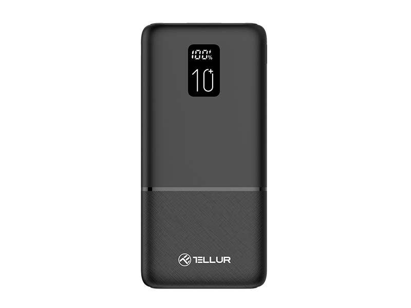 Power Bank Tellur PD102 Boost Pro 10000mAh Dual Type-C QC 3.0 22.5W + PD20W LCD Black
