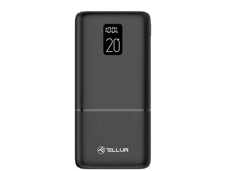 Power Bank Tellur PD202 Boost Pro 20000mAh Dual Type-C QC 3.0 22.5W + PD20W LCD Black