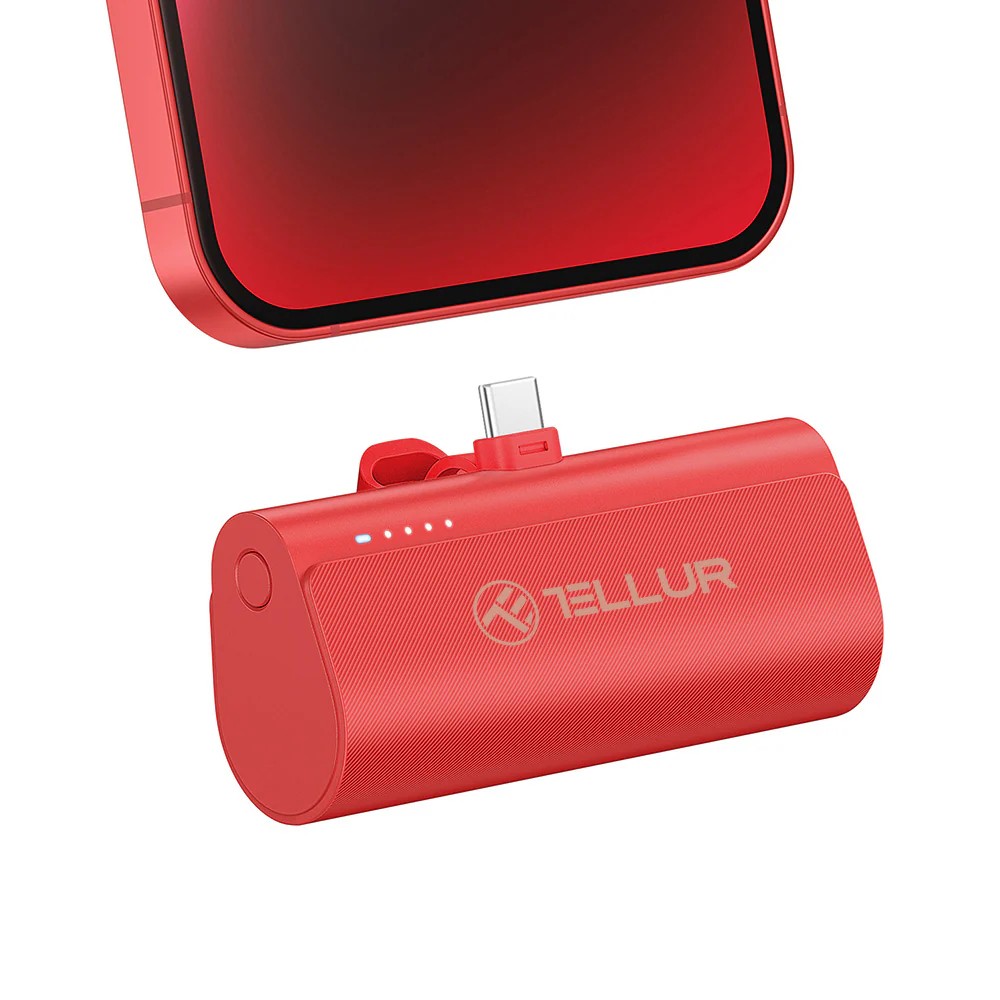 Power Bank Tellur PD201 5000mAh USB-C 20W PD Red