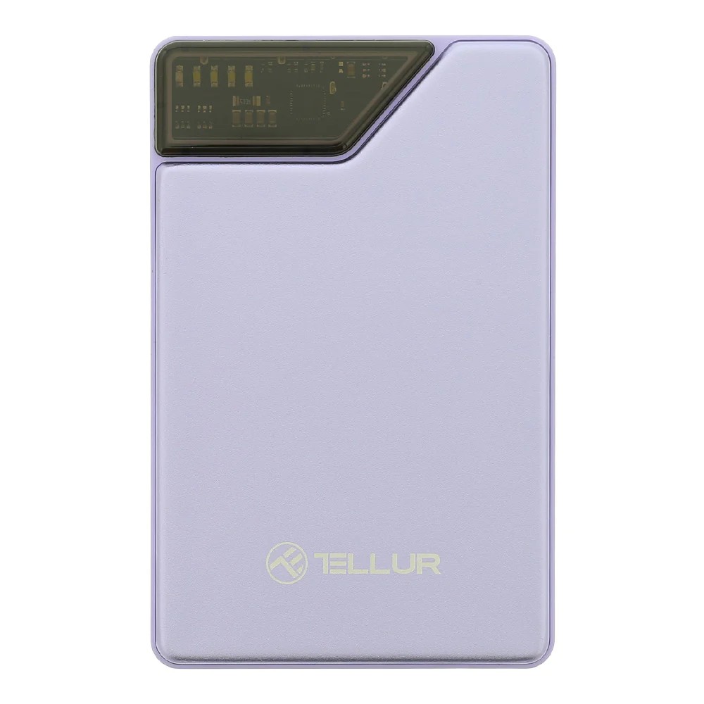 Power Bank Tellur 10000mAh Type-C + Lightning cable QC 3.0 PD 3.0 Purple