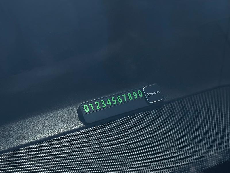Car Parking Phone Number Card Tellur Basic Black