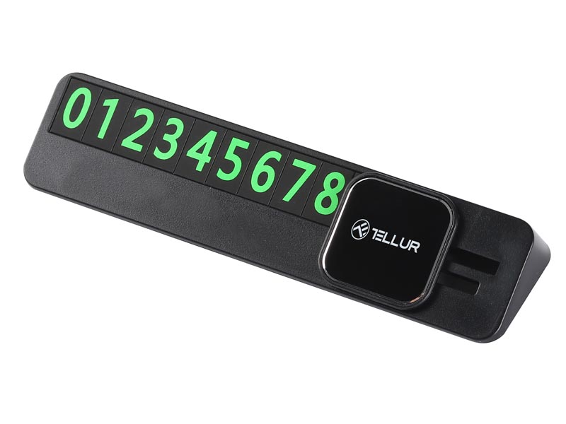 Car Parking Phone Number Card Tellur Basic Black