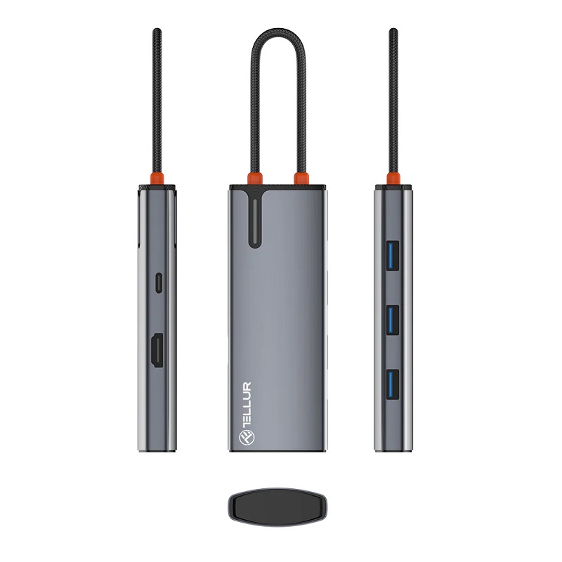 USB Hub Tellur Type-C 3x USB 3.0/HDMI/1x USB-C PD3.0