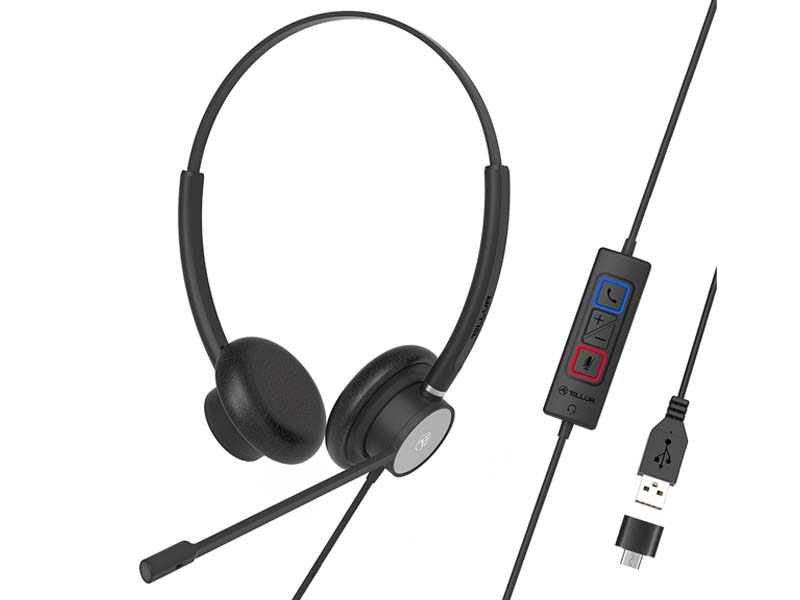 Headset Tellur Voice 320 Binaural USB-A, Type-C Black