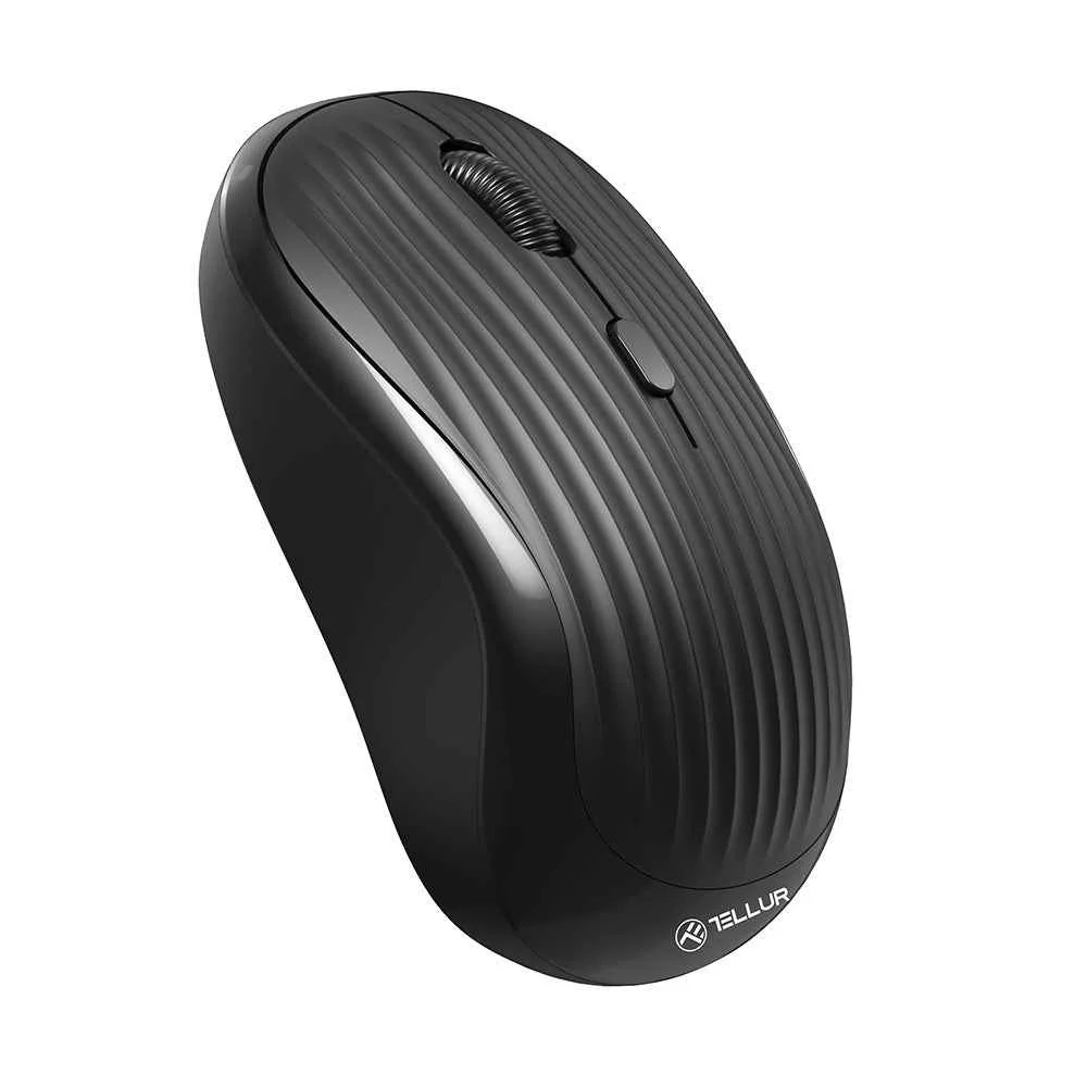 Mouse Tellur Wireless Ridge 1600dpi 2.4Ghz Bluetooth Rechargable Black