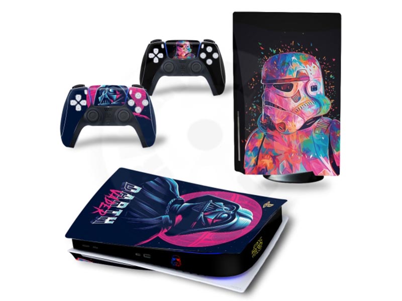 Vinyl cover (stickers) for console and controller - Female Star Wars (PS5 Disc Edition)