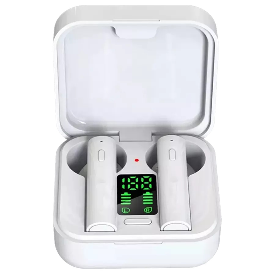 Earphones Denver TWS-62 Bluetooth w/Microphone, Solar Charging White