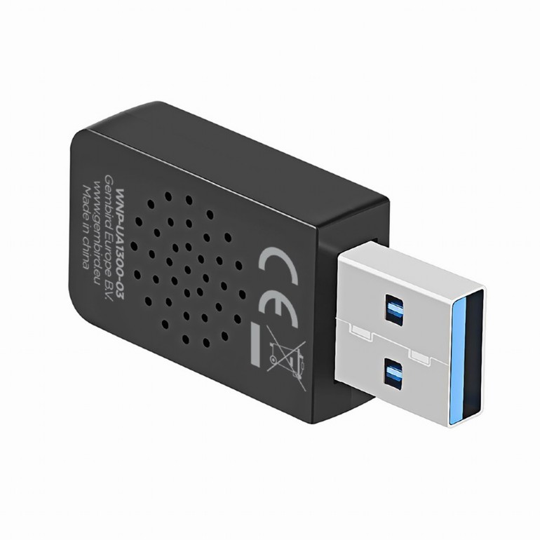 Gembird Wireless AC USB Adapter 1300Mbps WNP-UA-1300-03