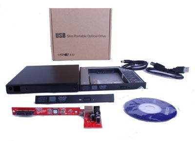 SSD/HDD Caddy for notebook ODD slot + External rack for Notebook ODD 9.5mm Black