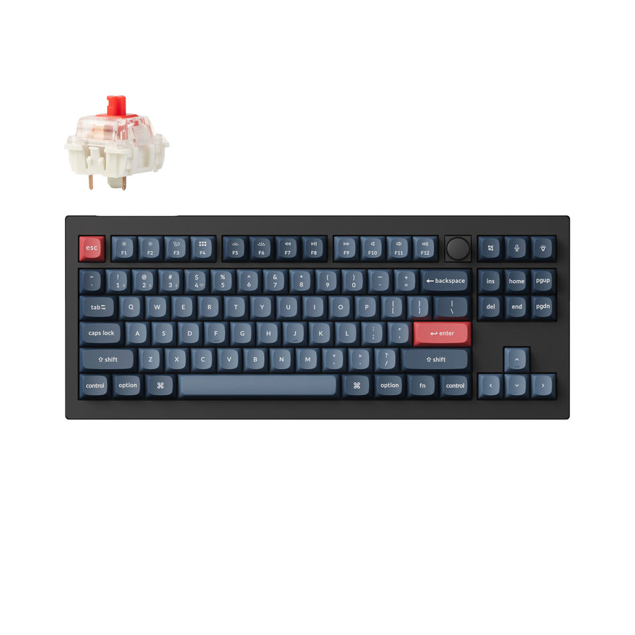 Keyboard Keychron V3 Max 80% Wireless Swappable RGB Backlight Gateron Jupiter Red Switch - Black