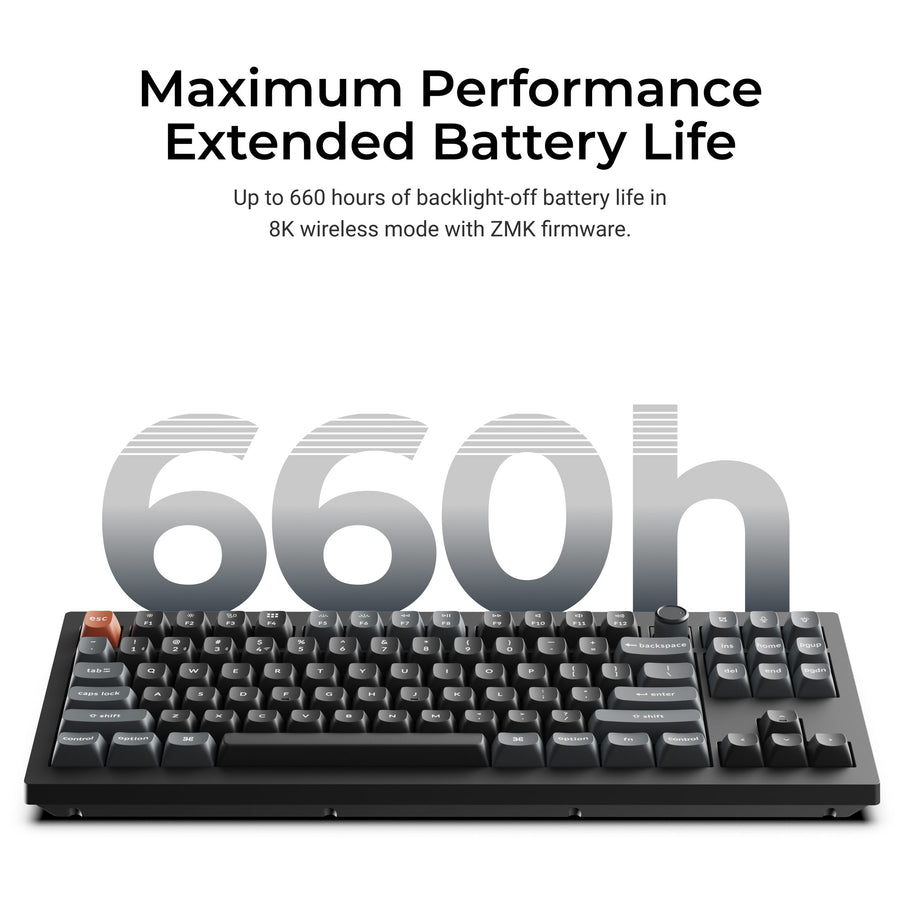 Keyboard Keychron V3 Ultra 8K 80% Wireless Swappable RGB Backlight Gateron Jupiter Red - Black