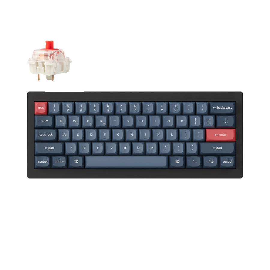 Keyboard Keychron V4 Max 60% Wireless Swappable RGB Backlight Gateron Jupiter Red Switch - Black