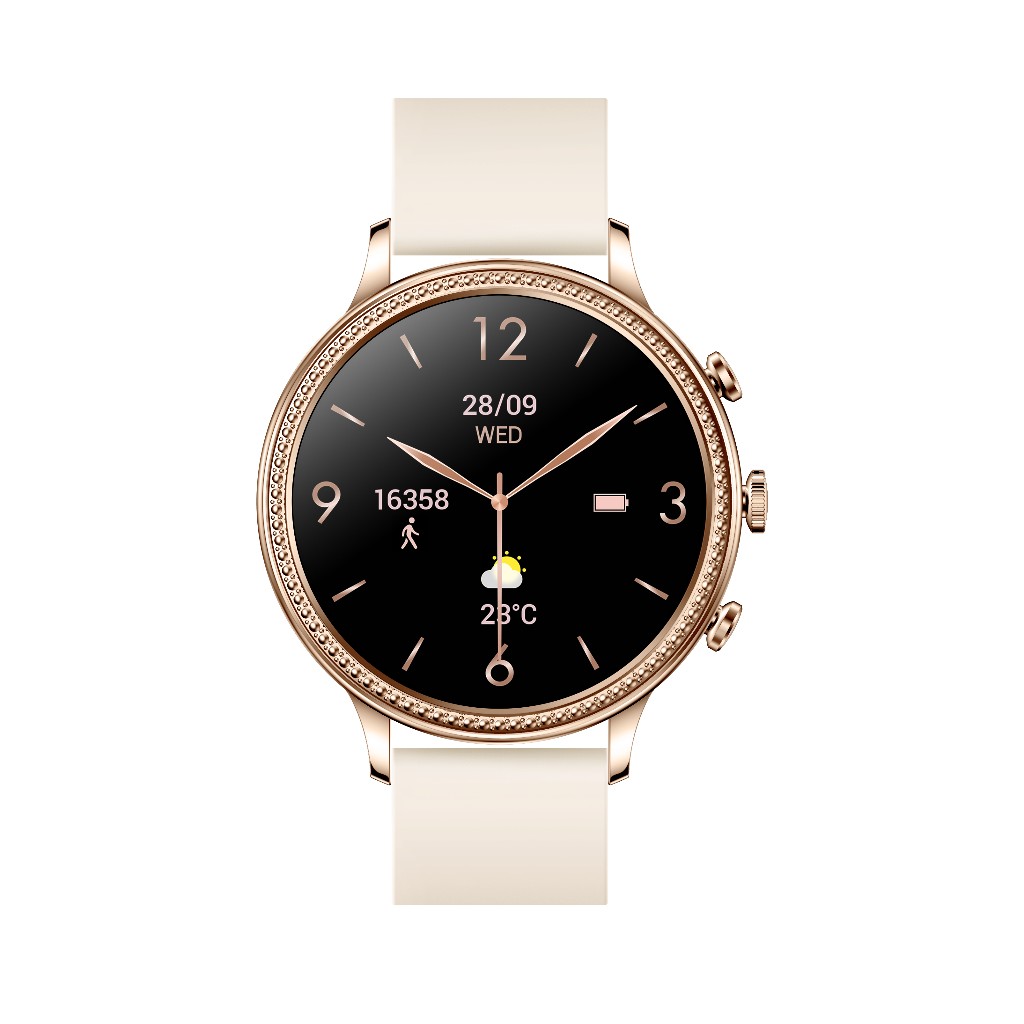 North Edge Healthcare Watch V60 Amoled Gold with Screen Health Monitoring, Bluetooth Call