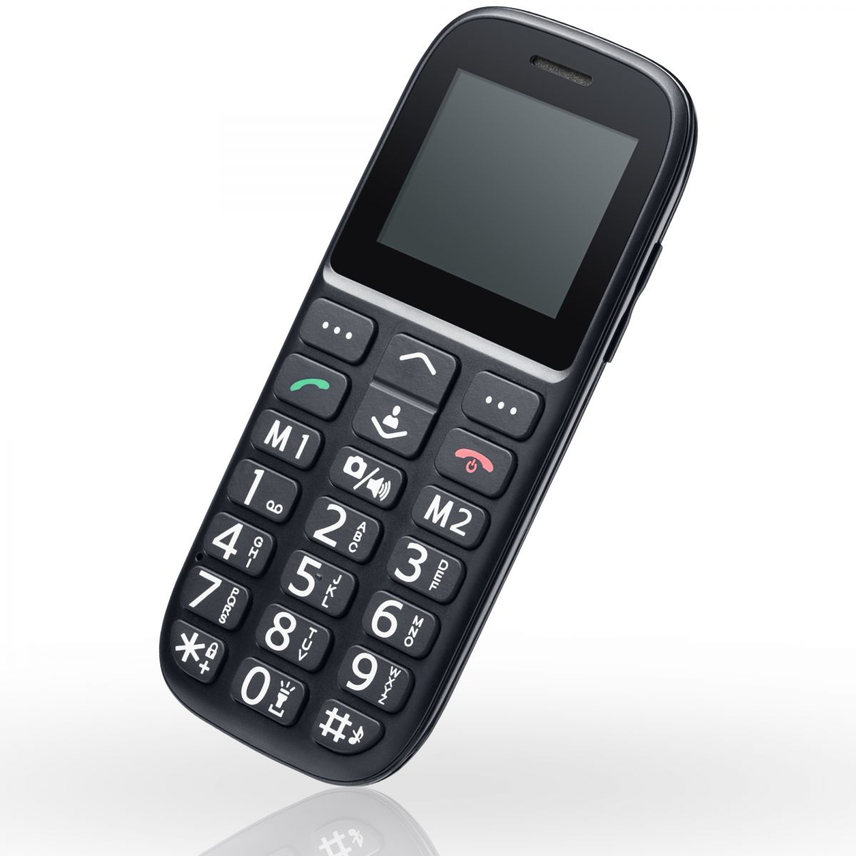 Mobile Phone MeanIT Veteran IV Plus Black + Gratis Futrola