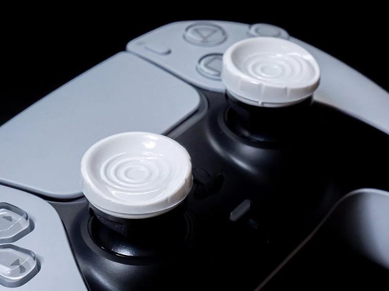 KontrolFreek White Rush CQC Thumbsticks for Dualshock 4 DualSense Playstation 5 Controller Gaming