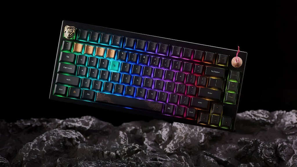 Keyboard Keychron Black Myth Wukong 75% Wireless Swappable TTC Bluish White Switch - Deluxe Edition