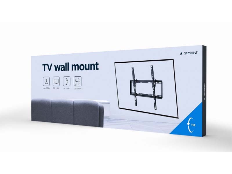 TV Wall Mount Gembird 32"-55" w/Tilt Steel WM-55T-03