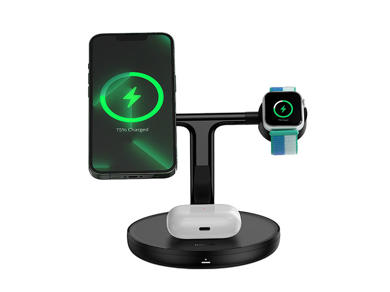 Wireless Charger Baseus Swan Magnetic 3-in-1 20W Black